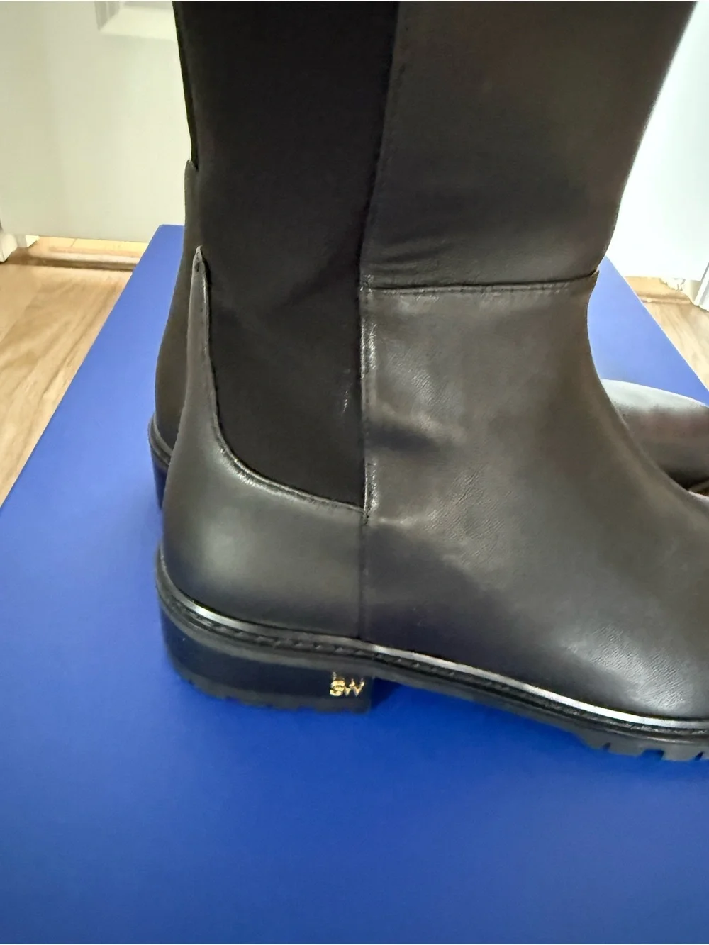 Stuart Weitzman Black City Knee High Leather Boots